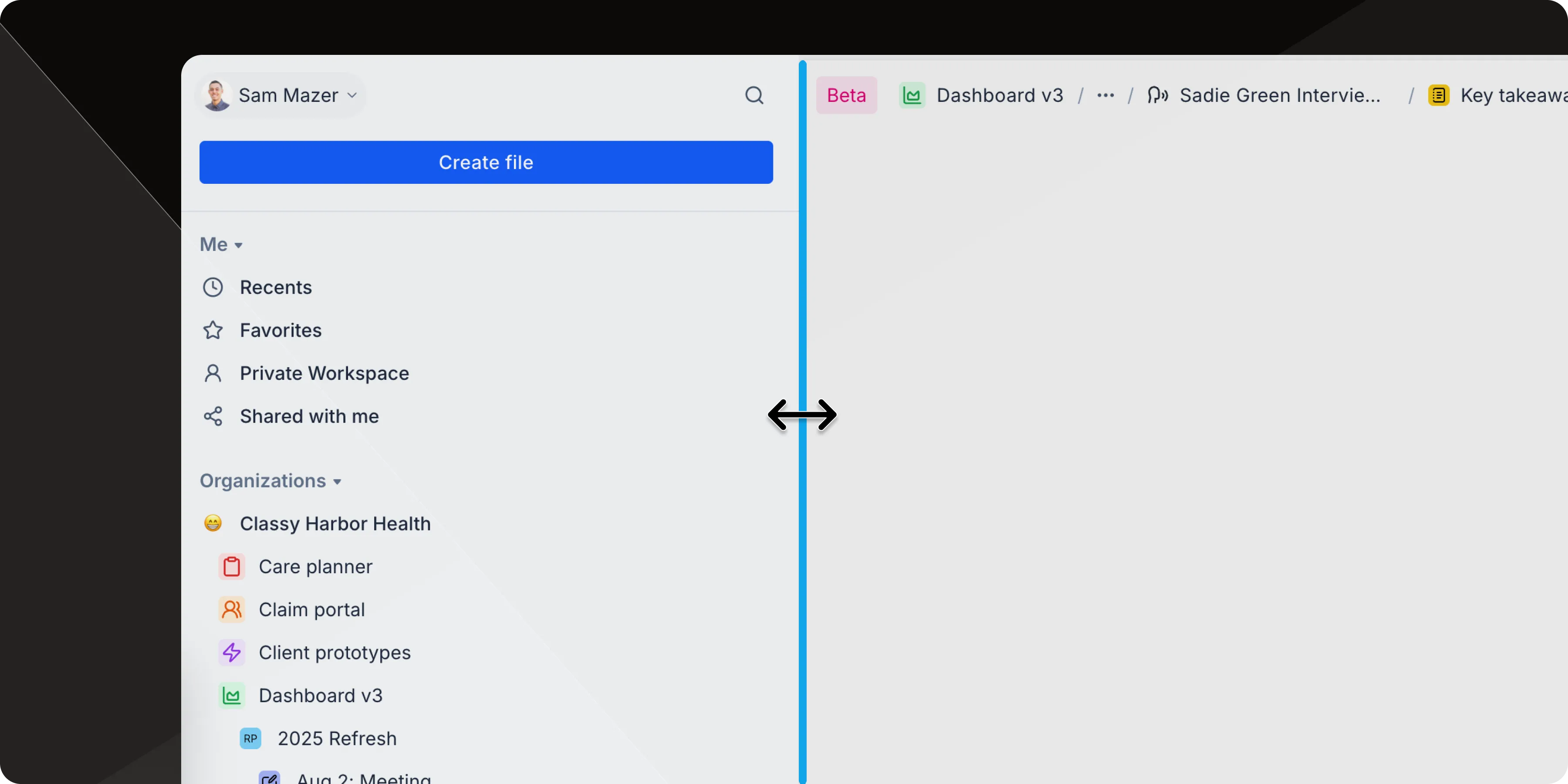 Share dialog whiteboard