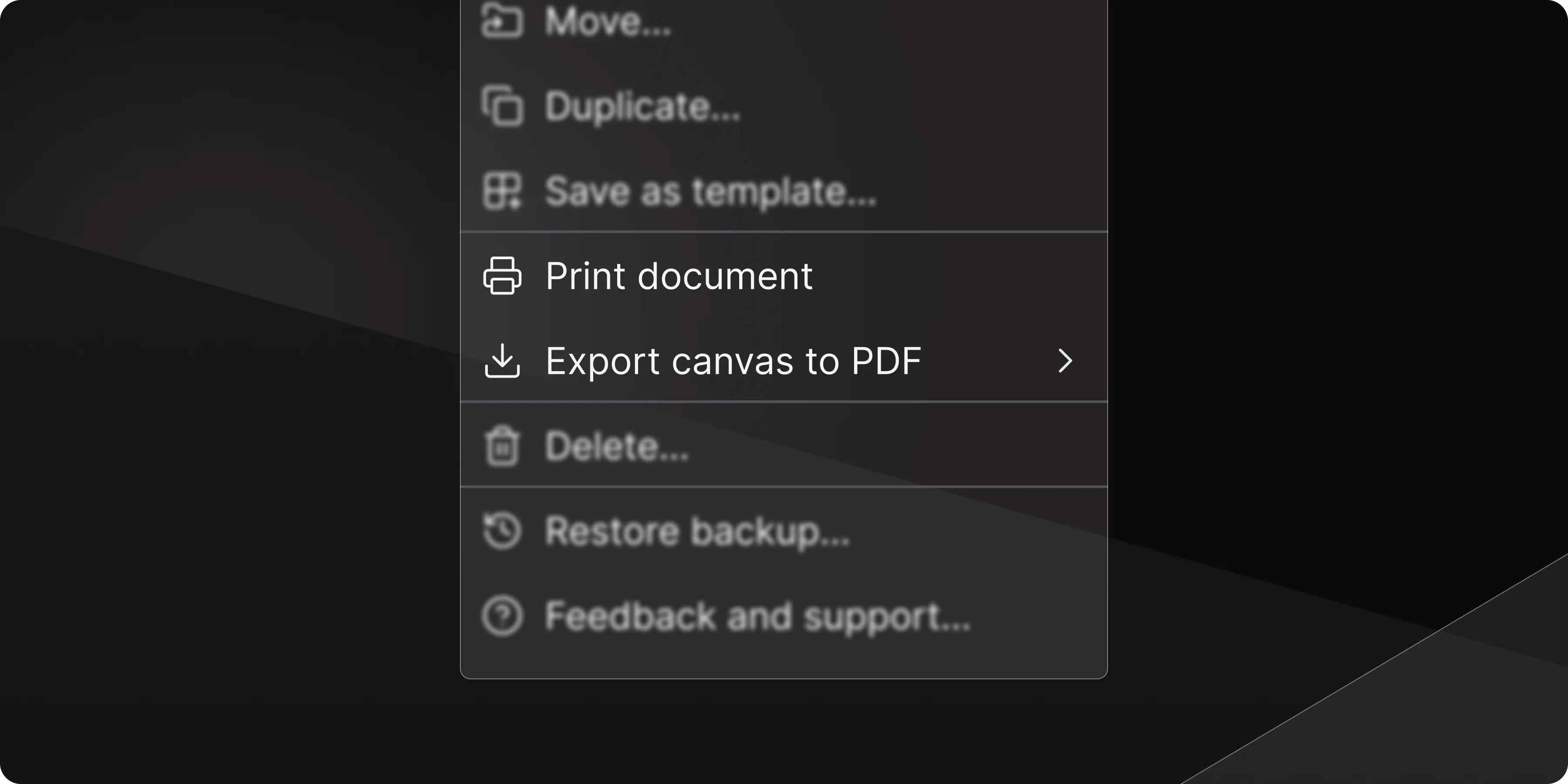 PDF export